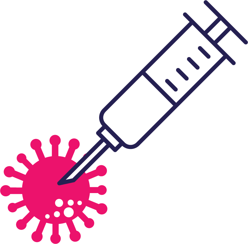 Syringe and bacteria illustration