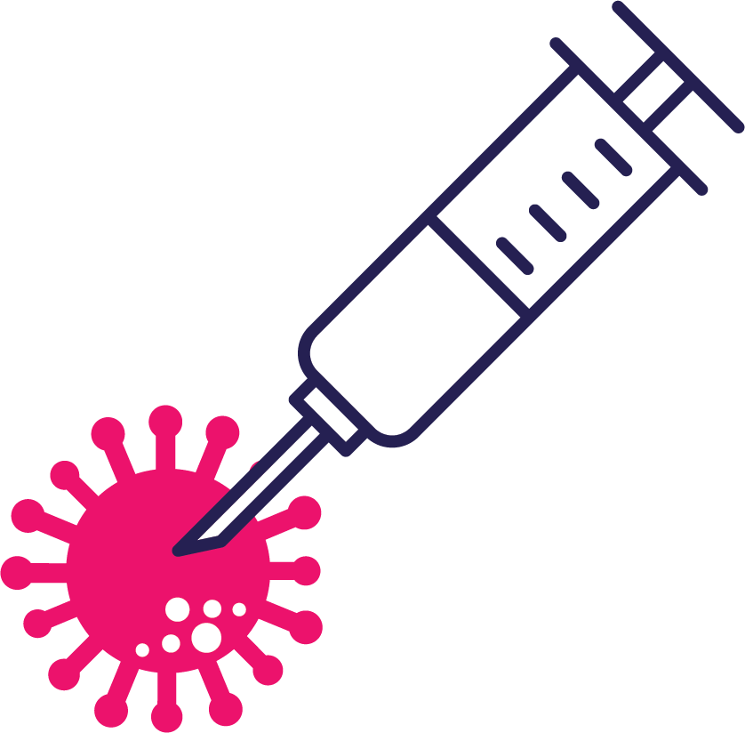 Syringe and bacteria illustration